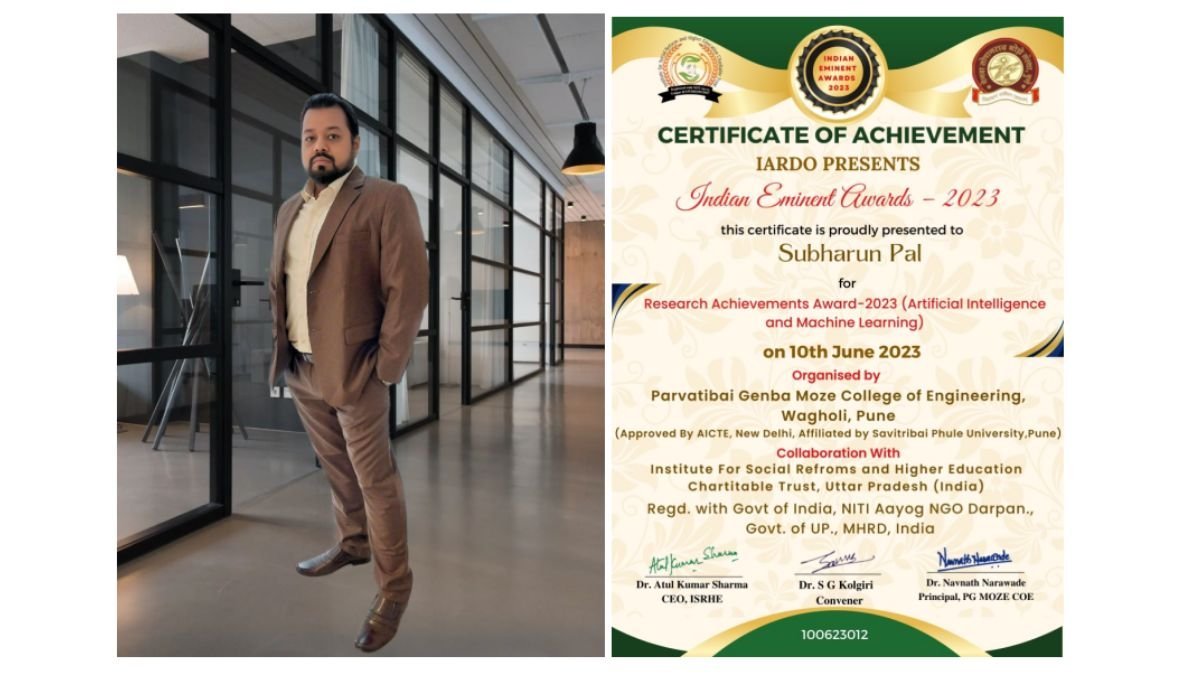 Elevating the Horizon of Tech Innovation: Subharun Pal Triumphs with the Research Achievements Award in Artificial Intelligence and Machine Learning Excellence