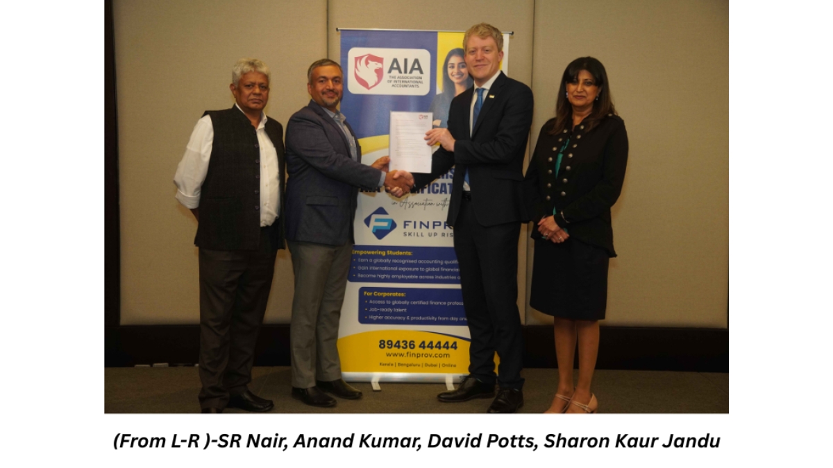 UK-based Association of International Accountants (AIA) Announces Strategic Partnership with India’s Finprov Learning