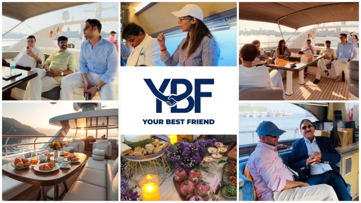 Entrepreneurs Gather for a Luxury Networking Sundowner on a Ferretti 880 Yacht in Mumbai