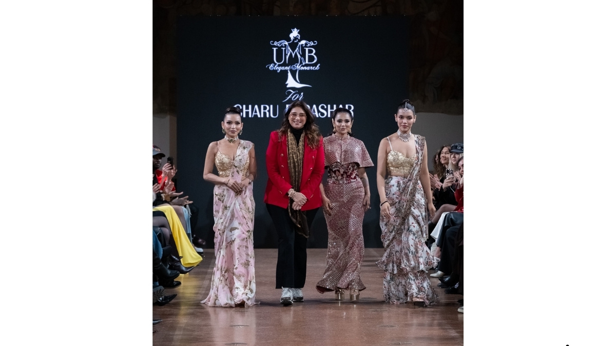 Bharat’s Bold Blackout: Charu Parashar and UMB Pageants’ Urmimala Baruah Redefine Luxury at Paris-Milan Fashion Weeks with Begum Noir Mastery