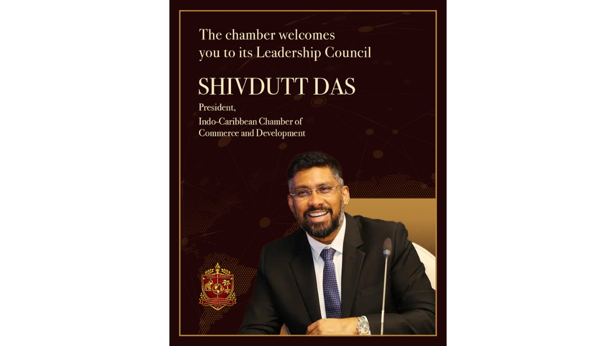 Indo Caribbean Chamber of Commerce for Development – ICCCD Appoints Economist Shivdutt Das as Global President