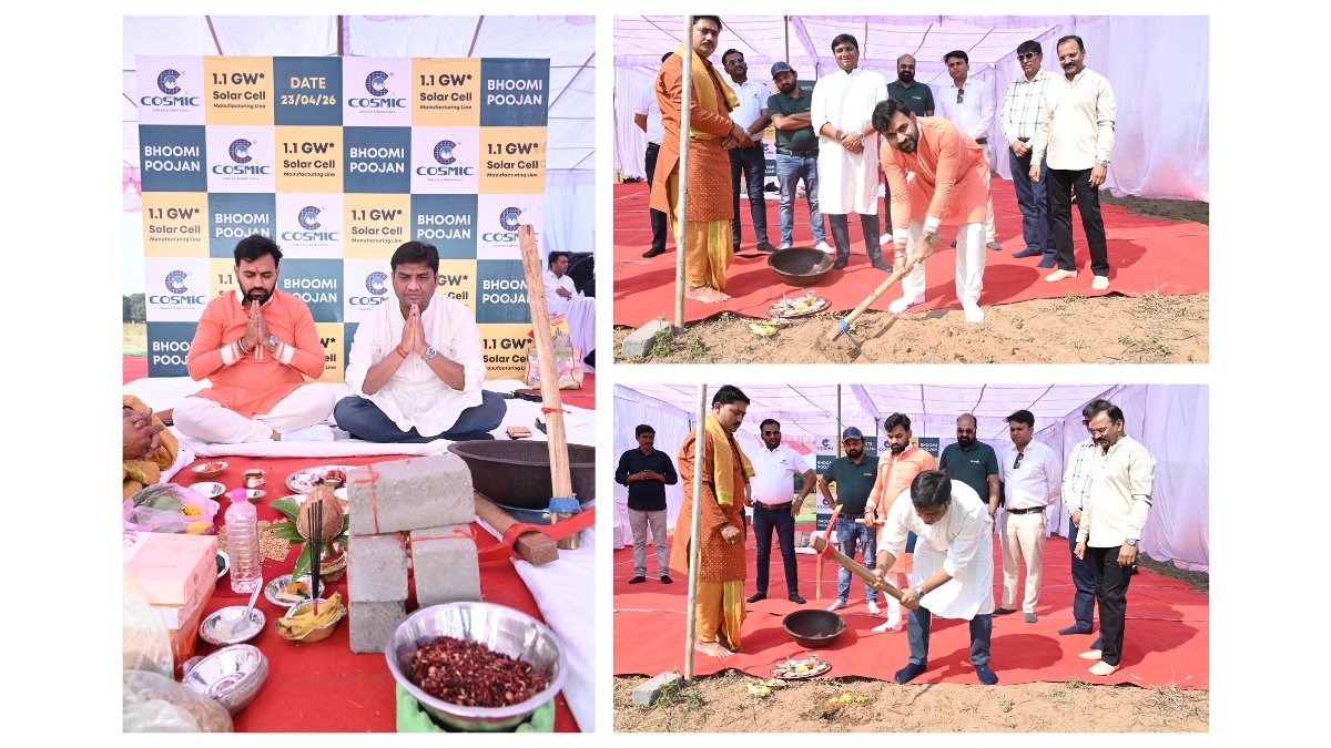 Cosmic PV Power Limited Perform Bhumi Poojan ceremony for 1.1 GW Solar Cell Manufacturing Unit at Narmada Puram, Madhya Pradesh